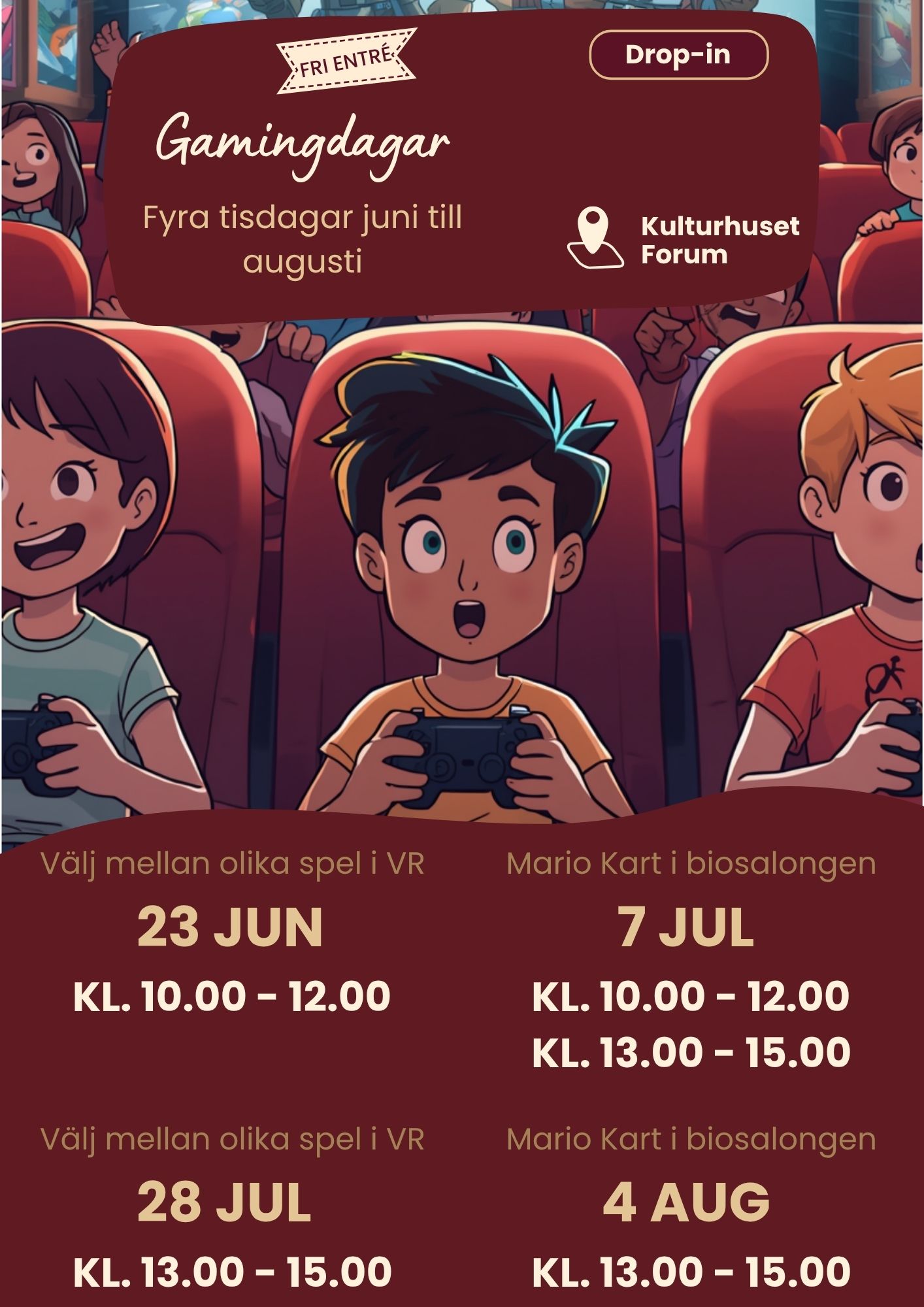 Affisch: Gamingdag på Forum