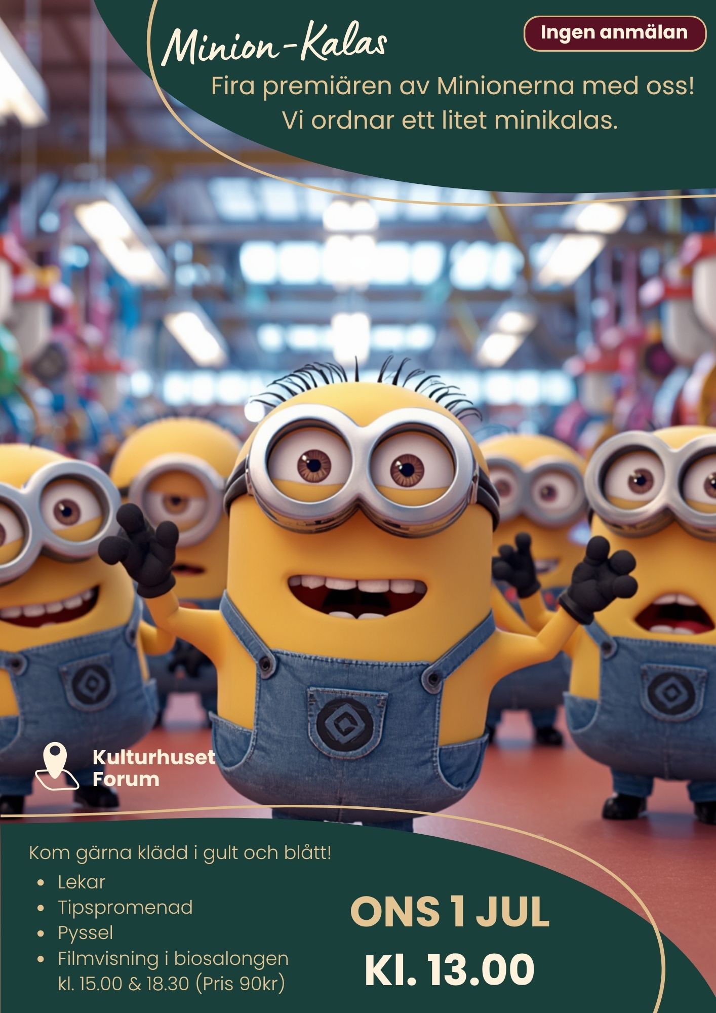 Affisch: Minionkalas!