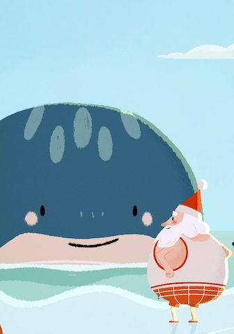 Affisch: Djurens magiska jul